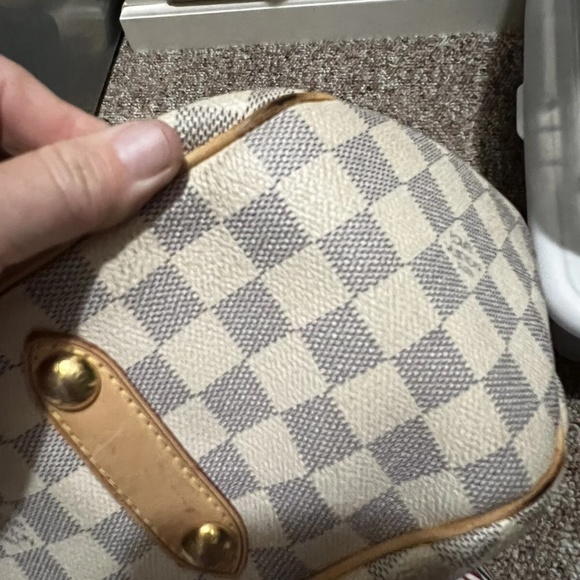 Authentic Louis Vuitton Galleria PM leather hobo DAMIER AZUR handbag - Picture 6 of 13